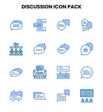 Discussion Two Colour Icons Pack Stockillustratie