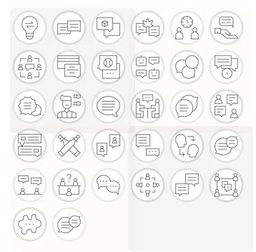 Discussion Vector Graphics Pack including 32 Thin Line Retina Ready Pixel O.. 스톡 일러스트
