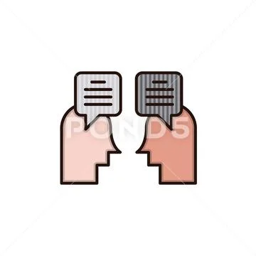 Discussion vector icon Stock Illustration