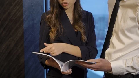 Discussion of the working week Video stock 96014656