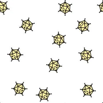 Disease bacteria virus vector seamless pattern Stock Illustration