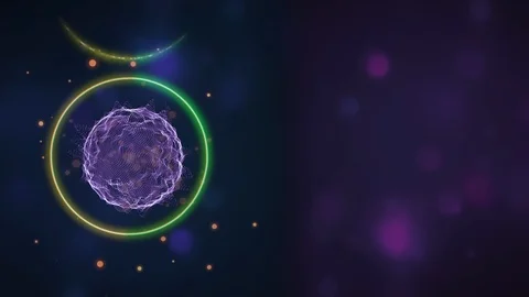 Disease causing microorganisms like the Coronavirus inside a rainbow circle over Stock Footage 125958369