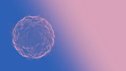 Disease causing microorganisms like the Coronavirus rotating over pink-blue Video stock 125959245