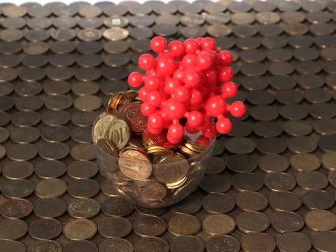 Disease causing virus microbe Stock Photos