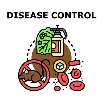 Disease control vector concept illustration preventing infection Stock Illustration