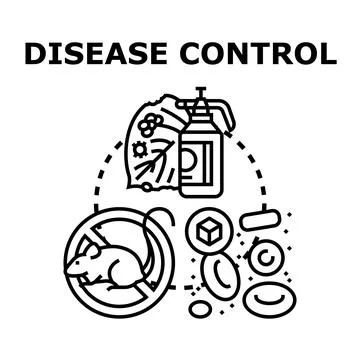 Disease control vector concept illustration preventing infection Illustrazione stock