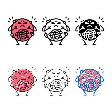 Disease health forms problem color icon vector 스톡 일러스트