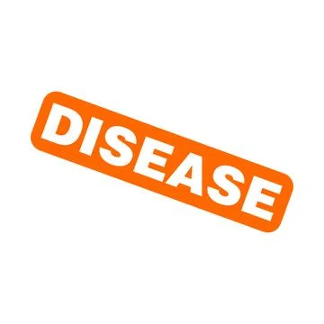 Disease Letter Rubber Stamp Vector Design Template Stock Illustration
