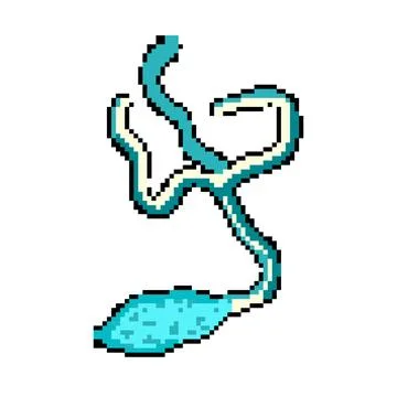 Disease parasite pixel art vector illustration Stock Illustration