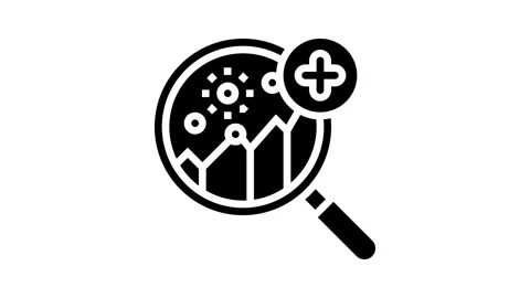 Disease prediction algorithm healthcare innovation glyph icon animation Stock-Footage 326145463