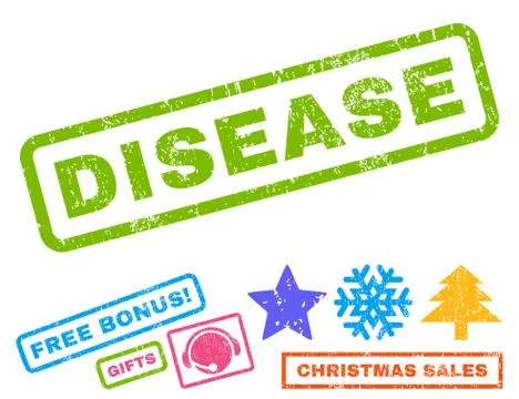 Disease Rubber Stamp Illustrazione stock