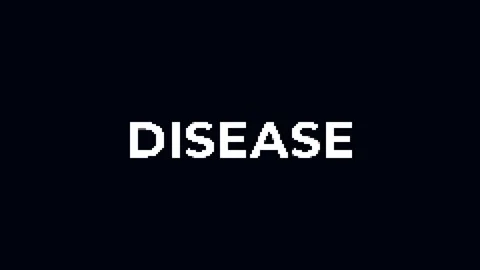 Disease text with glitch distortion effect Stock Footage 232124845