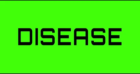 Disease text green screen, masked glitched effect. Video stock 132621152