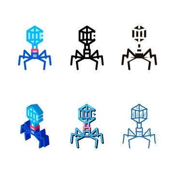 Disease virus pathogen element vector sign forms icon Ilustración de archivo