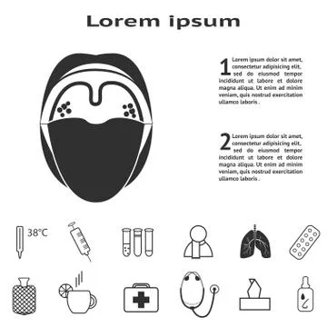 Diseases of the throat Stock Illustration