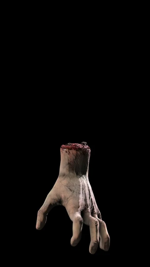 Disembodied animated hand walking isolated with copyspace. Funny Halloween Vidéo 313010332