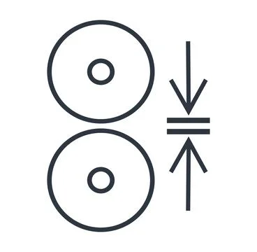 Disengagement of Rollers Symbol Stock Illustration