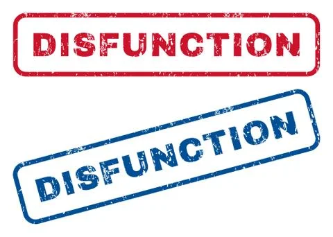 Disfunction Rubber Stamps Stock Illustration