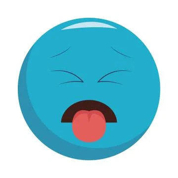 Disgust chat emoticon Stock Illustration