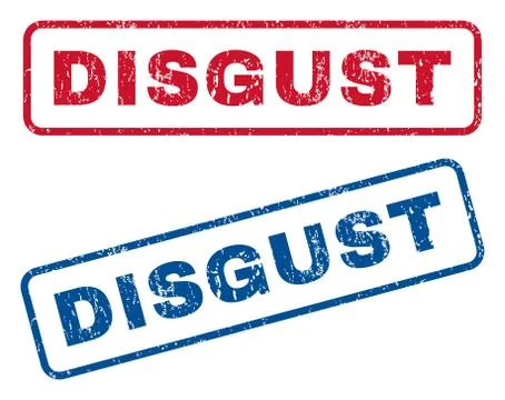 Disgust Rubber Stamps Stock Illustration
