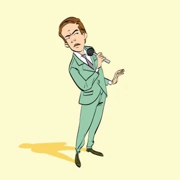 Disgusted journalist during the interview Stock Illustration