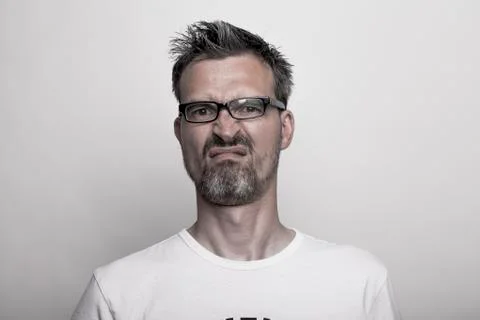 Disgusted man Stock Photos
