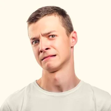 Disgusted man. Stock Photos