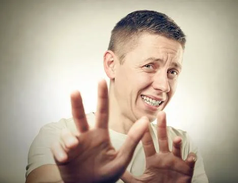 Disgusted man. Stock Photos