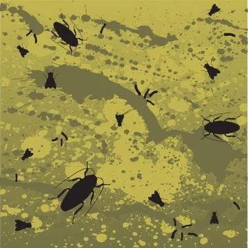 Disgusting bug background Stock Illustration
