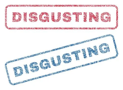 Disgusting Text Textile Seal Stamp Watermarks Stock Illustration