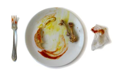Dish after meal Stock Photos