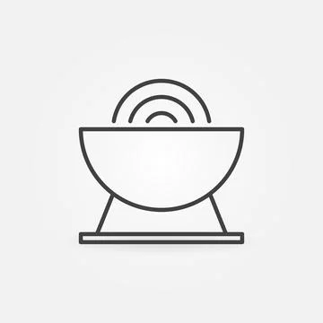 Dish Antenna linear vector concept minimal icon Stock-Illustration