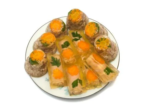 Dish with aspic Stock Photos