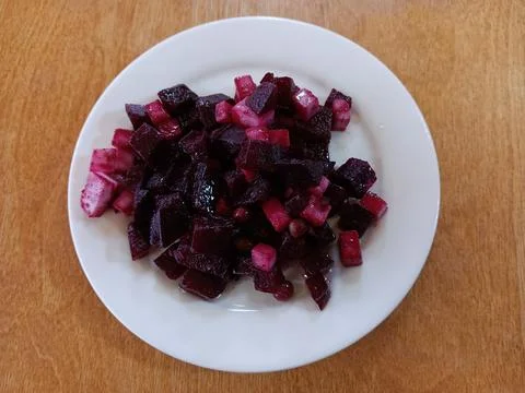 A dish of beetroot salad Stock Photos