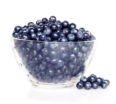 Dish with blueberries Stock Photos