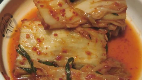 Dish of cabbage and peppers Stock Footage 70540321