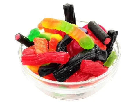 Dish of candy Stock Photos