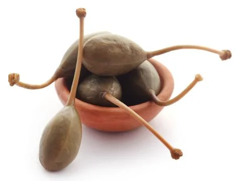 Dish of Caper Berries Stock Photos