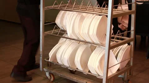 Dish cart Stock Footage 21977226
