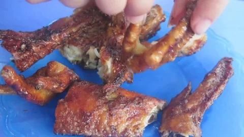 Dish chicken feet Stock Footage 70539891