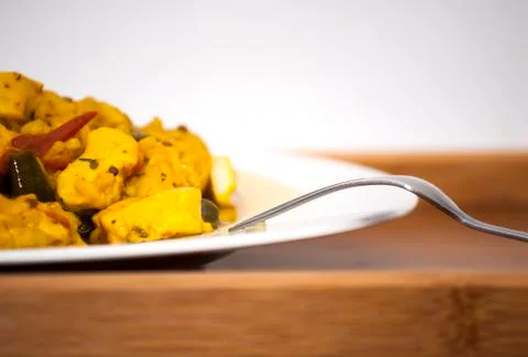 Dish of chicken with rice Stock Photos