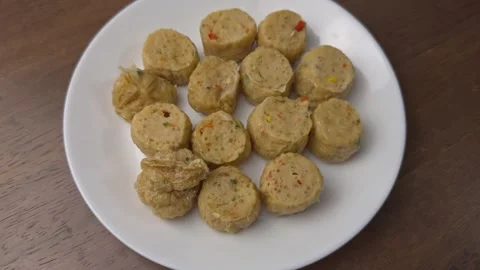 A dish of chicken rolls Stock Footage 276976708