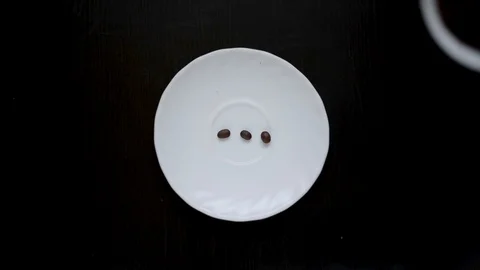 A dish of coffee beans to make coffee Stock Footage 95393640