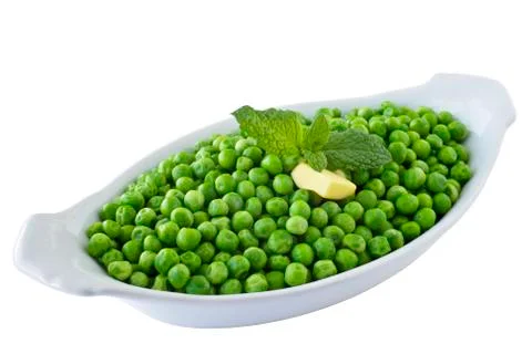 Dish of cooked peas Stock Photos