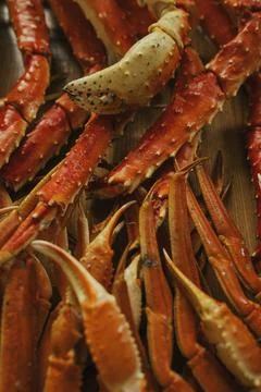 Dish of crabs. Crabs background Foto stock