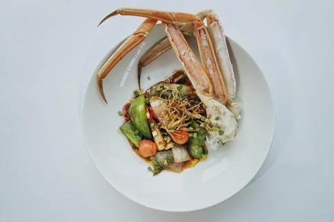 Dish of crabs. Crabs background Foto stock