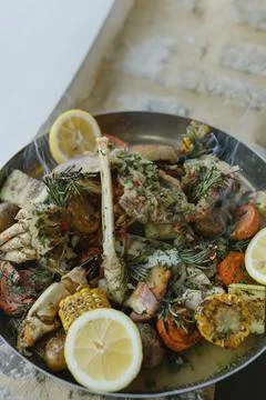 Dish of crabs. Crabs background Stock Photos