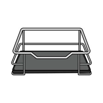 Dish drying rack draining water illustration Stock Illustration