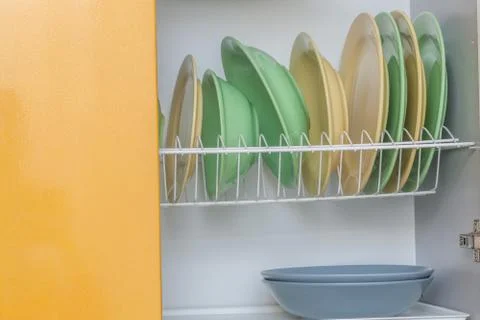 Dish drying rack Stock Photos