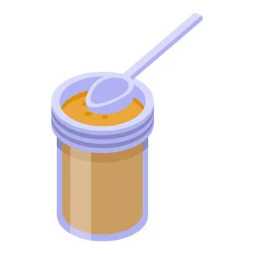 Dish eastern tahini icon isometric vector. Art savory Illustrazione stock